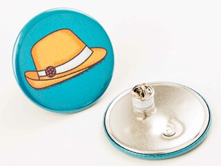 56mm Button mit Butterfly-Pin-Verschluss