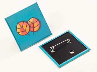 Buttons mit Sicherheitsnadel 50x50xmm quadratisch