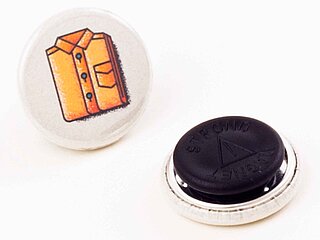 Button mit einfachem Kleidungsmagnet 22mm rund