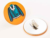 Buttons mit Clip Verschluss