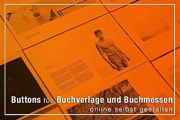 Buttons für Bucherlage und Buchmessen