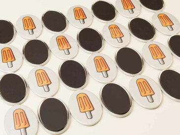 Flächenmagnete im Muster