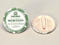 Bio-Buttons mit Clip-Verschluss