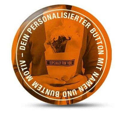 Personalisierte Buttons mit Namen zum Geburtstag