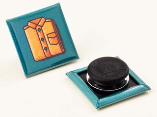 Buttons mit einfachem Kleidungsmagnet 25x25mm quadratisch