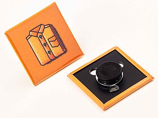 Buttons mit einfachem Kleidungsmagnet 38x38mm quadratisch