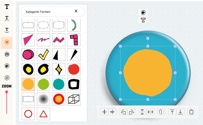 Cliparts einfügen beim Button erstellen