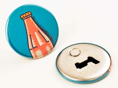 Flaschenöffner Edelstahl mit Magnet