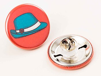 Pin-Butterfly-Button 32mm rund