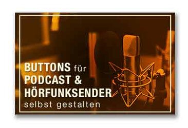Buttons für Podcast und Hörfunksender