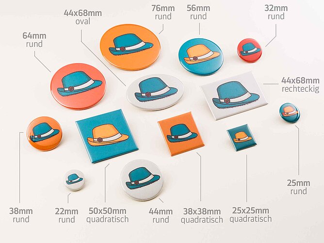 Buttonvarianten beim Pin-Butterfly-Verschluss