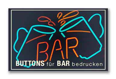 Buttons für eine Bar bedrucken