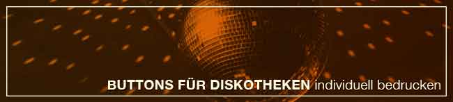 Buttons und Flaschenöffner für Disco und Bar