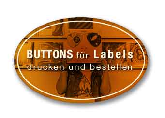 Buttons für Platten und Musiklabel