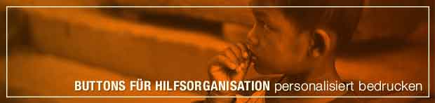 Buttons für Spenden und Hilfsaktionen